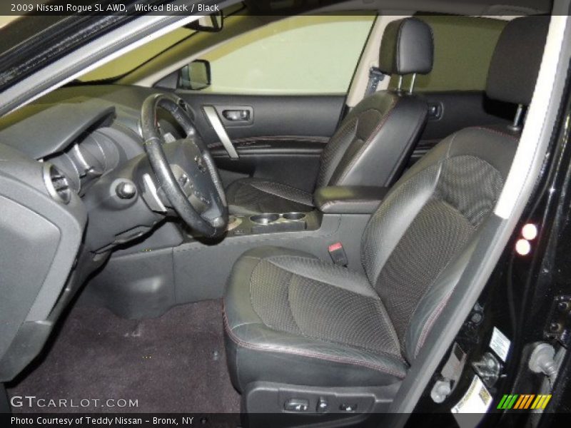 Wicked Black / Black 2009 Nissan Rogue SL AWD