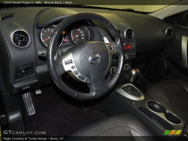 Wicked Black / Black 2009 Nissan Rogue SL AWD