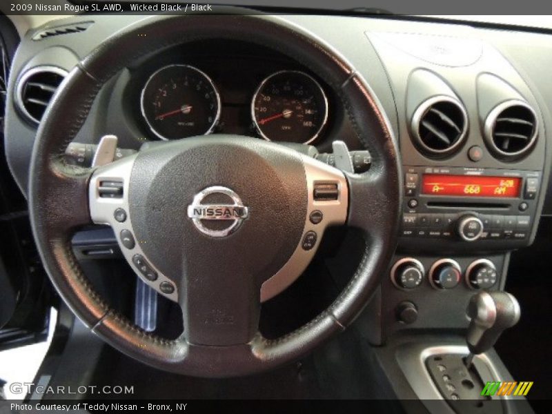 Wicked Black / Black 2009 Nissan Rogue SL AWD