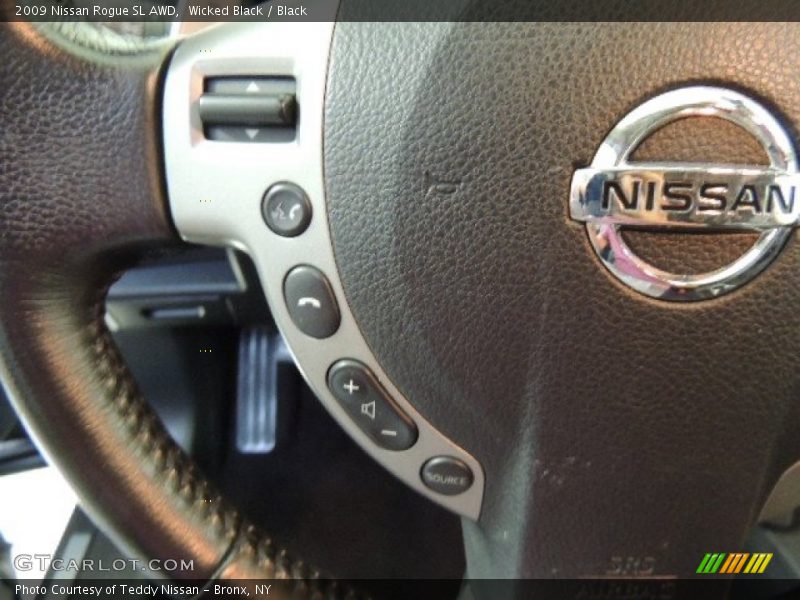 Wicked Black / Black 2009 Nissan Rogue SL AWD
