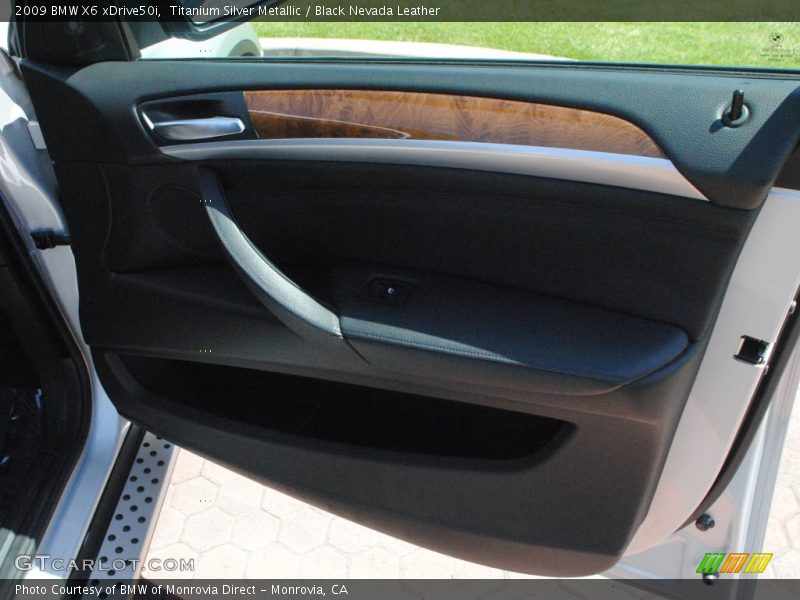 Titanium Silver Metallic / Black Nevada Leather 2009 BMW X6 xDrive50i