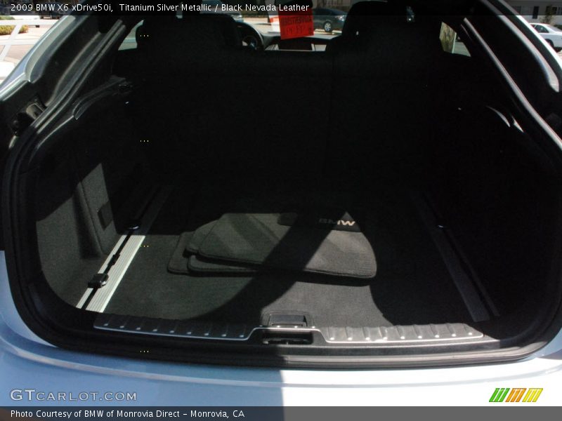 Titanium Silver Metallic / Black Nevada Leather 2009 BMW X6 xDrive50i