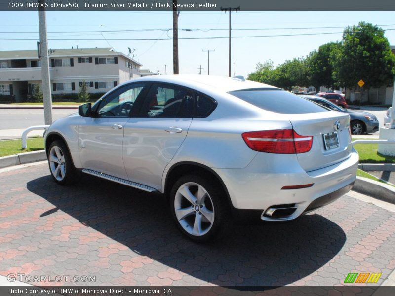 Titanium Silver Metallic / Black Nevada Leather 2009 BMW X6 xDrive50i