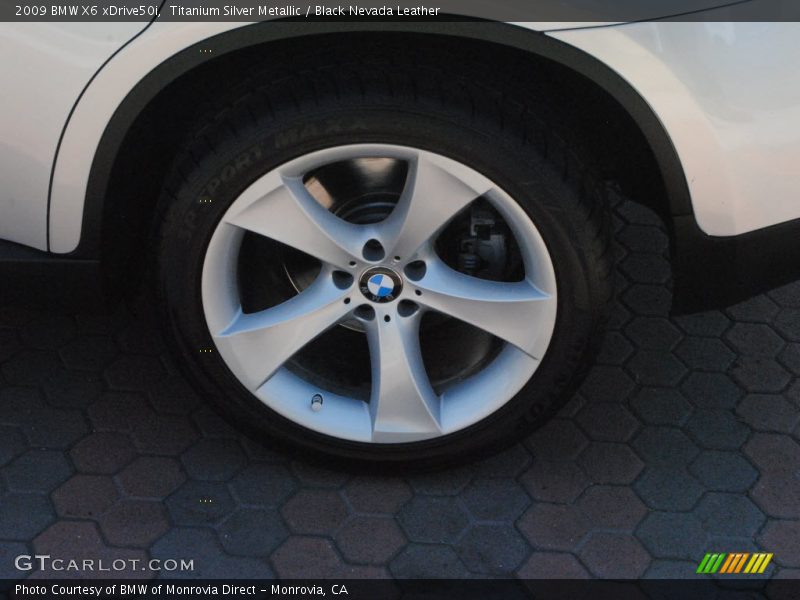 Titanium Silver Metallic / Black Nevada Leather 2009 BMW X6 xDrive50i