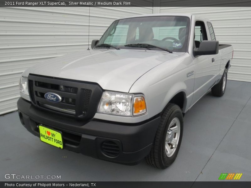 Silver Metallic / Medium Dark Flint 2011 Ford Ranger XLT SuperCab