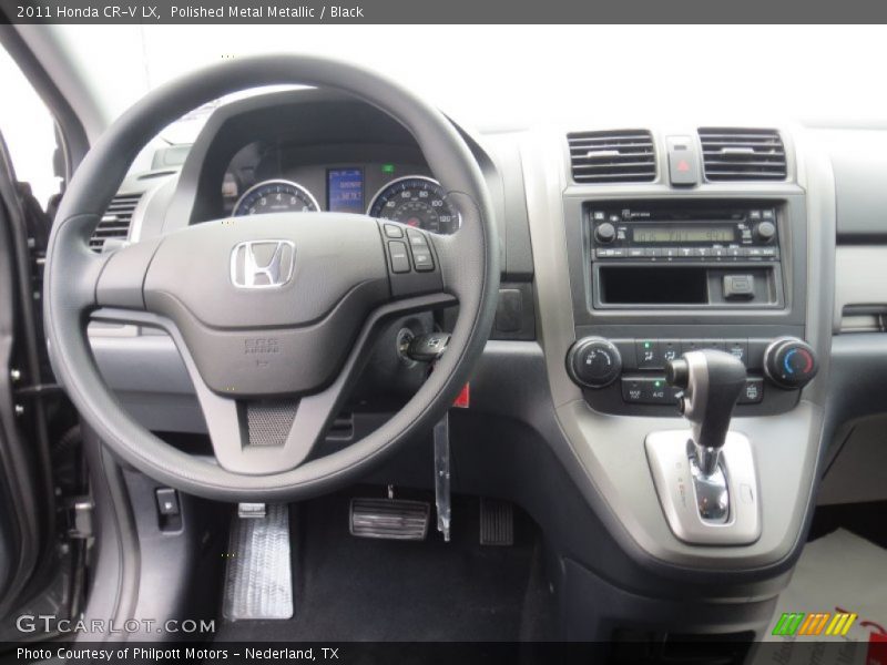 Polished Metal Metallic / Black 2011 Honda CR-V LX