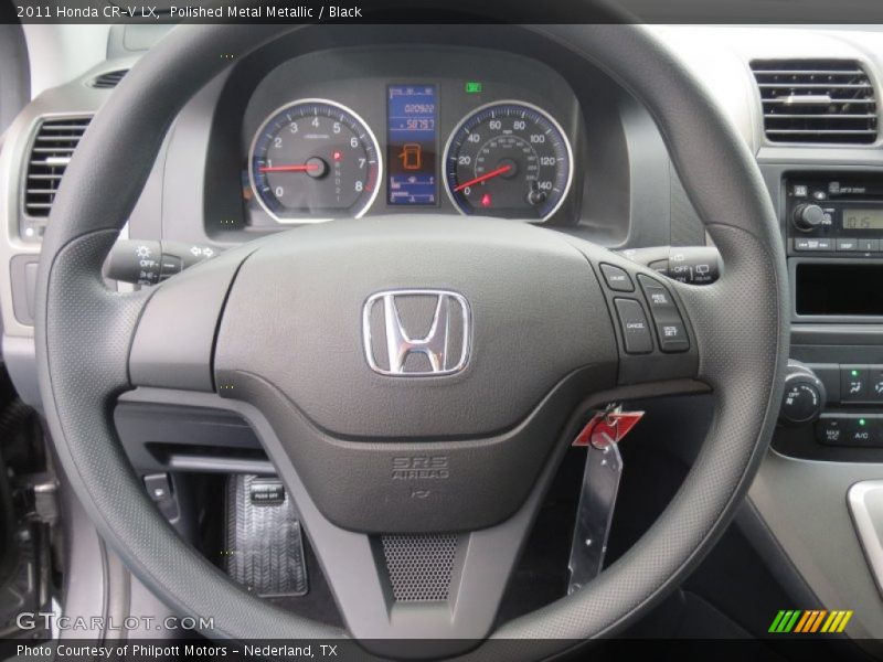 Polished Metal Metallic / Black 2011 Honda CR-V LX