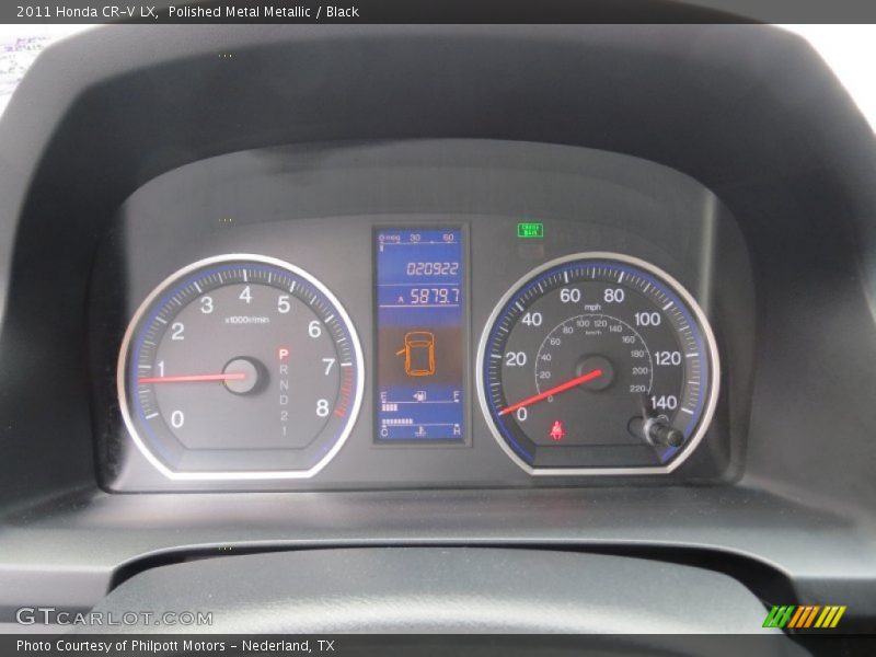 Polished Metal Metallic / Black 2011 Honda CR-V LX