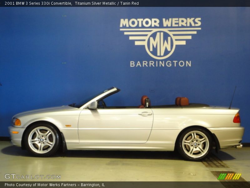 Titanium Silver Metallic / Tanin Red 2001 BMW 3 Series 330i Convertible