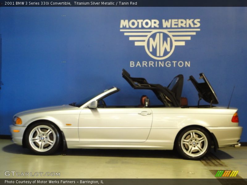 Titanium Silver Metallic / Tanin Red 2001 BMW 3 Series 330i Convertible