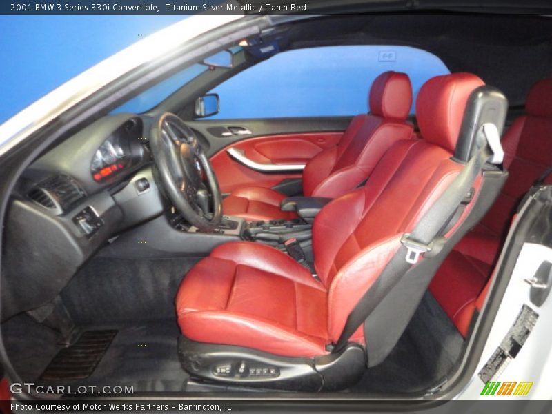 Titanium Silver Metallic / Tanin Red 2001 BMW 3 Series 330i Convertible