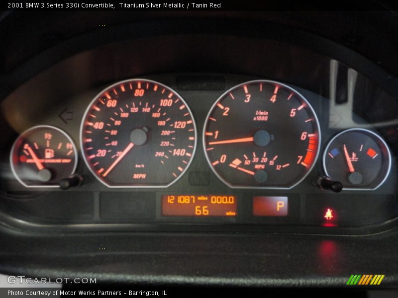Titanium Silver Metallic / Tanin Red 2001 BMW 3 Series 330i Convertible