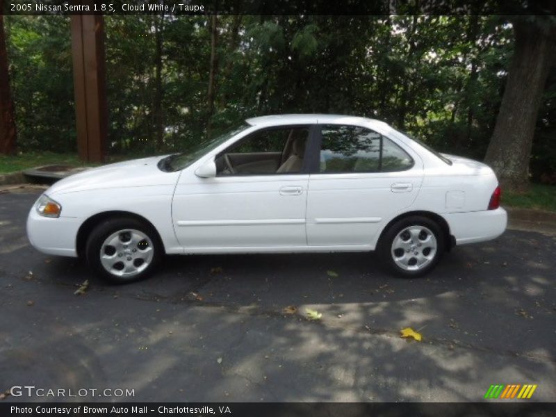 Cloud White / Taupe 2005 Nissan Sentra 1.8 S