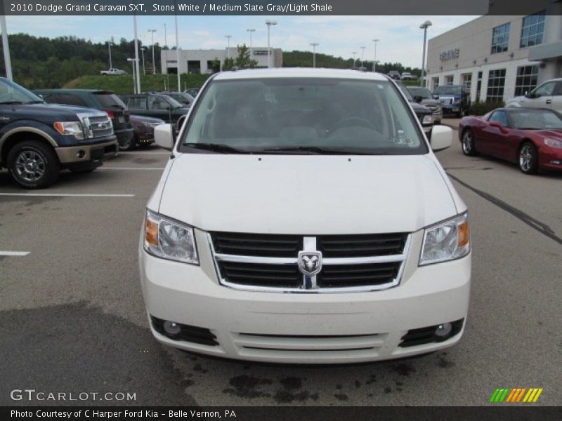Stone White / Medium Slate Gray/Light Shale 2010 Dodge Grand Caravan SXT