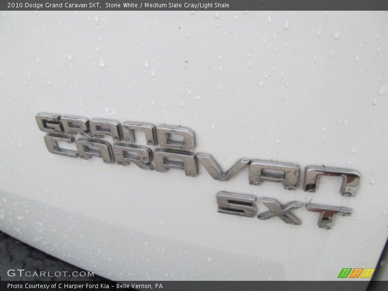 Stone White / Medium Slate Gray/Light Shale 2010 Dodge Grand Caravan SXT