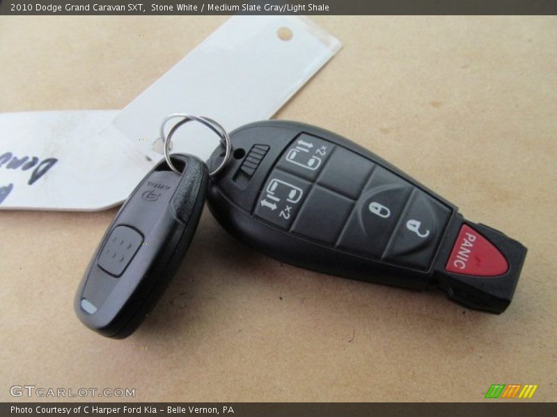 Stone White / Medium Slate Gray/Light Shale 2010 Dodge Grand Caravan SXT