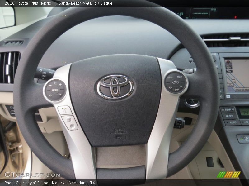 Sandy Beach Metallic / Bisque 2010 Toyota Prius Hybrid III