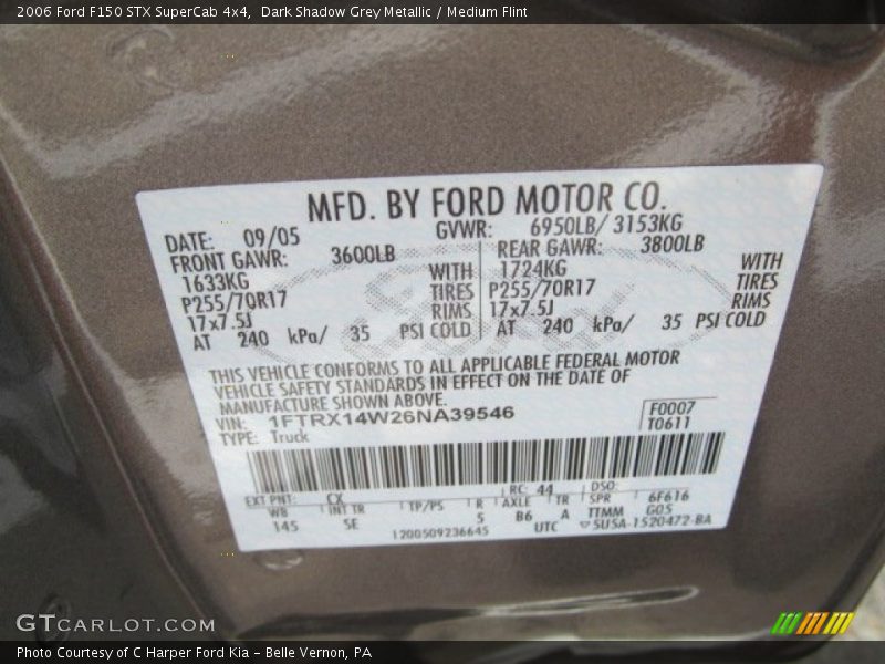 Dark Shadow Grey Metallic / Medium Flint 2006 Ford F150 STX SuperCab 4x4