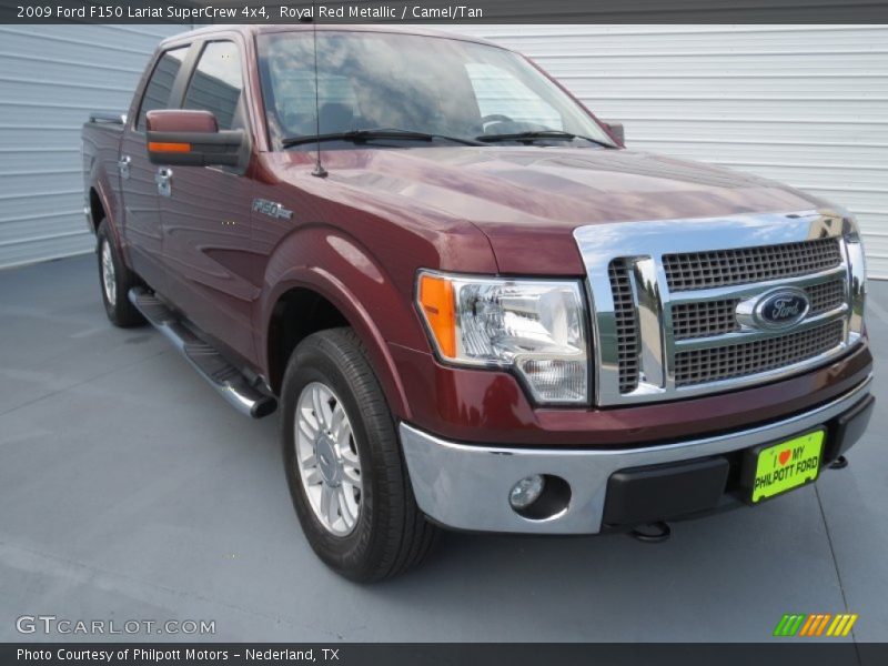 Royal Red Metallic / Camel/Tan 2009 Ford F150 Lariat SuperCrew 4x4