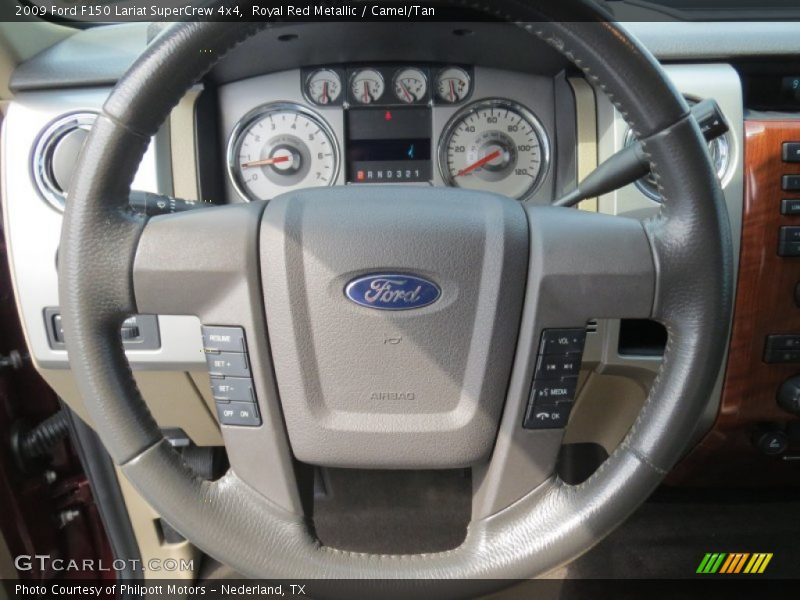 Royal Red Metallic / Camel/Tan 2009 Ford F150 Lariat SuperCrew 4x4