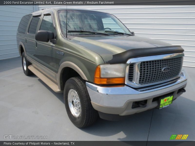 Estate Green Metallic / Medium Parchment 2000 Ford Excursion Limited 4x4
