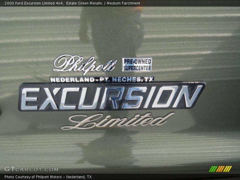 Estate Green Metallic / Medium Parchment 2000 Ford Excursion Limited 4x4
