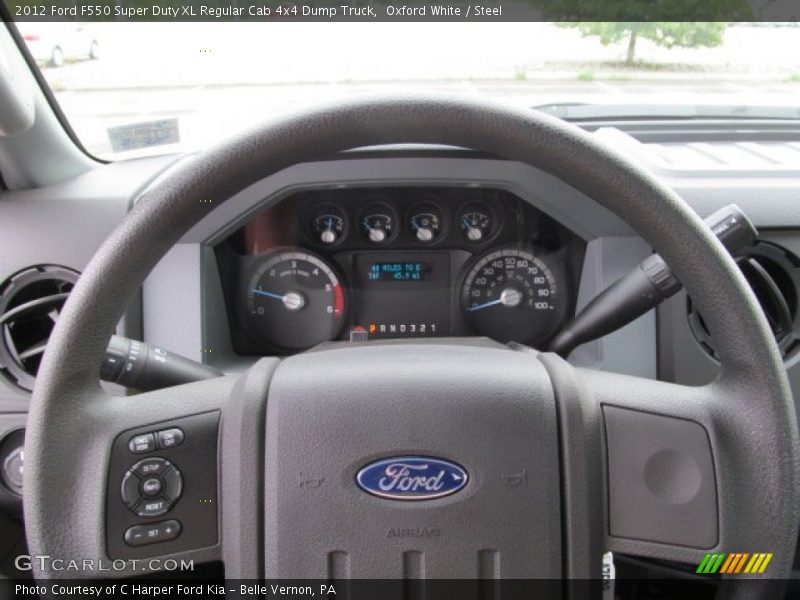 Oxford White / Steel 2012 Ford F550 Super Duty XL Regular Cab 4x4 Dump Truck