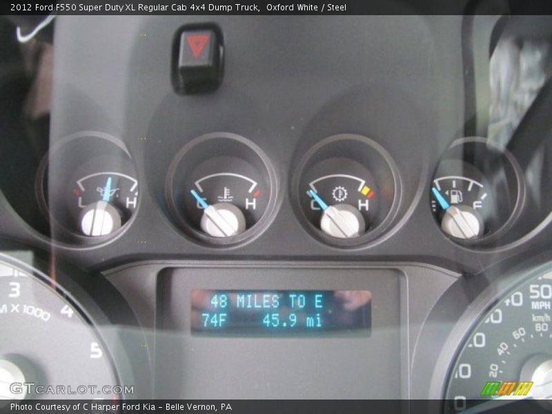  2012 F550 Super Duty XL Regular Cab 4x4 Dump Truck XL Regular Cab 4x4 Dump Truck Gauges