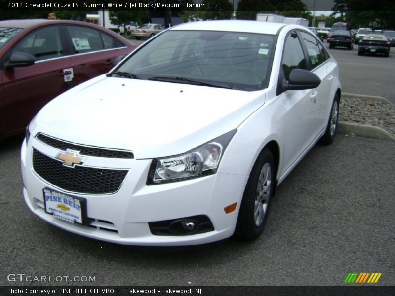 Summit White / Jet Black/Medium Titanium 2012 Chevrolet Cruze LS
