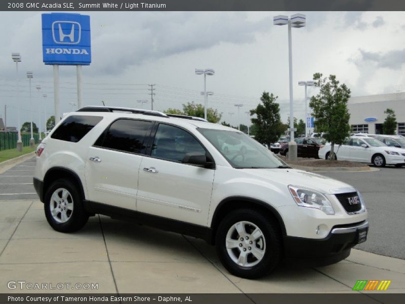 Summit White / Light Titanium 2008 GMC Acadia SLE