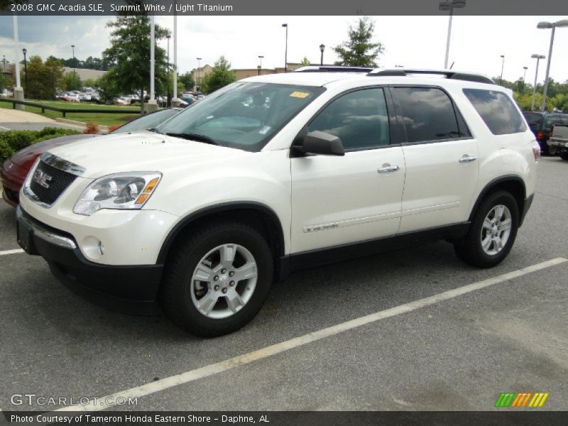 Summit White / Light Titanium 2008 GMC Acadia SLE