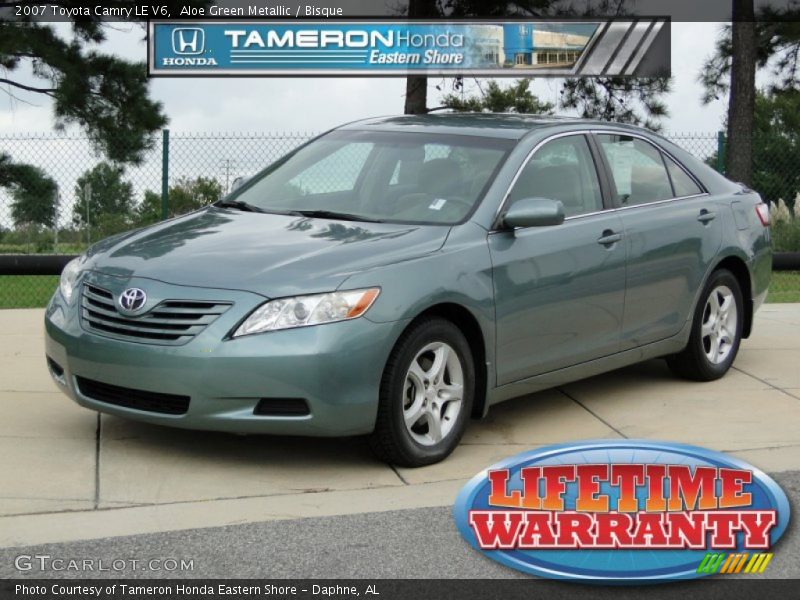 Aloe Green Metallic / Bisque 2007 Toyota Camry LE V6