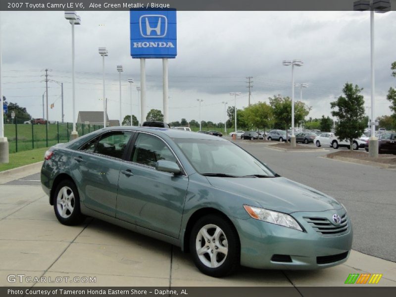 Aloe Green Metallic / Bisque 2007 Toyota Camry LE V6