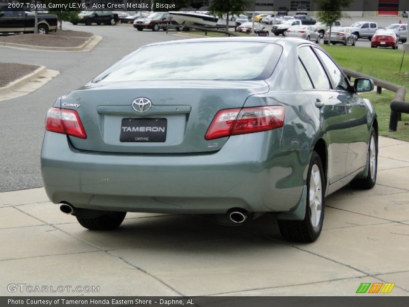 Aloe Green Metallic / Bisque 2007 Toyota Camry LE V6