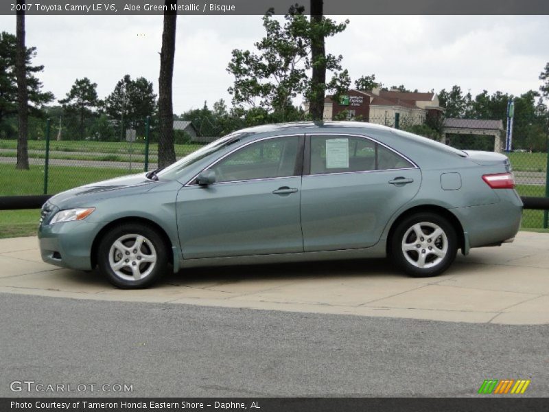 Aloe Green Metallic / Bisque 2007 Toyota Camry LE V6