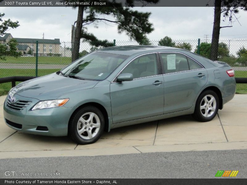 Aloe Green Metallic / Bisque 2007 Toyota Camry LE V6