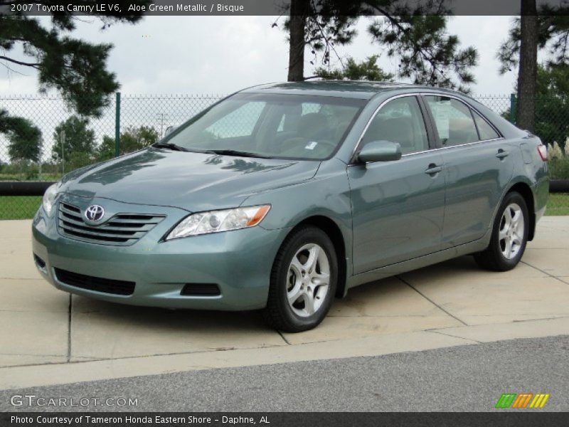 Aloe Green Metallic / Bisque 2007 Toyota Camry LE V6