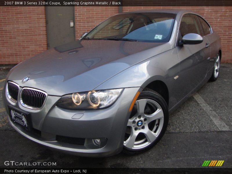 Sparkling Graphite Metallic / Black 2007 BMW 3 Series 328xi Coupe