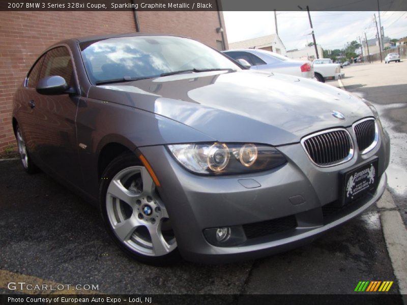 Sparkling Graphite Metallic / Black 2007 BMW 3 Series 328xi Coupe