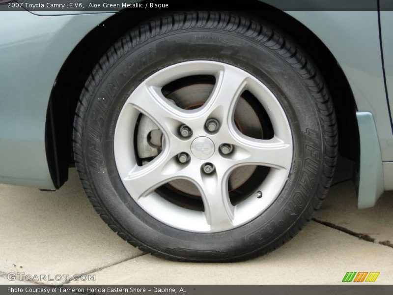 Aloe Green Metallic / Bisque 2007 Toyota Camry LE V6