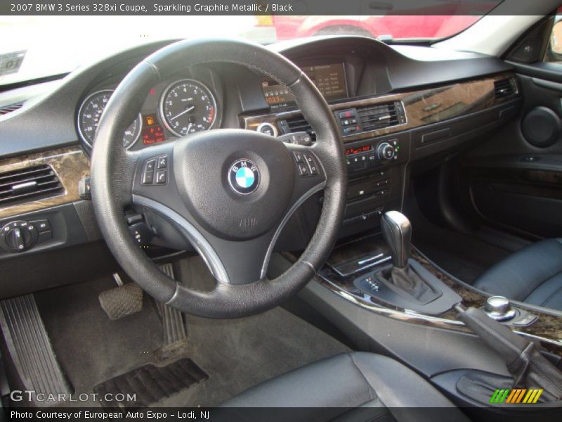 Sparkling Graphite Metallic / Black 2007 BMW 3 Series 328xi Coupe