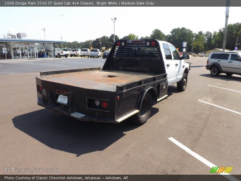 Bright White / Medium Slate Gray 2008 Dodge Ram 3500 ST Quad Cab 4x4 Chassis