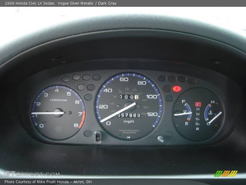 Vogue Silver Metallic / Dark Gray 1999 Honda Civic LX Sedan