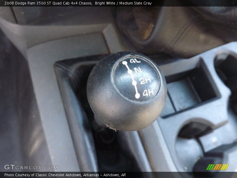 Bright White / Medium Slate Gray 2008 Dodge Ram 3500 ST Quad Cab 4x4 Chassis
