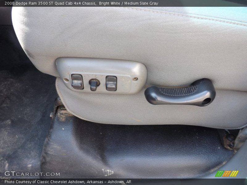 Bright White / Medium Slate Gray 2008 Dodge Ram 3500 ST Quad Cab 4x4 Chassis