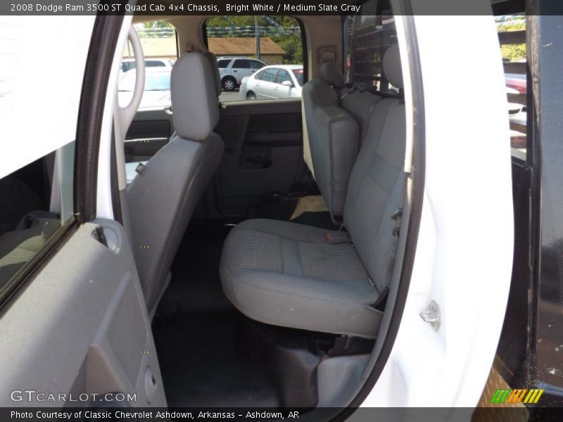 Bright White / Medium Slate Gray 2008 Dodge Ram 3500 ST Quad Cab 4x4 Chassis