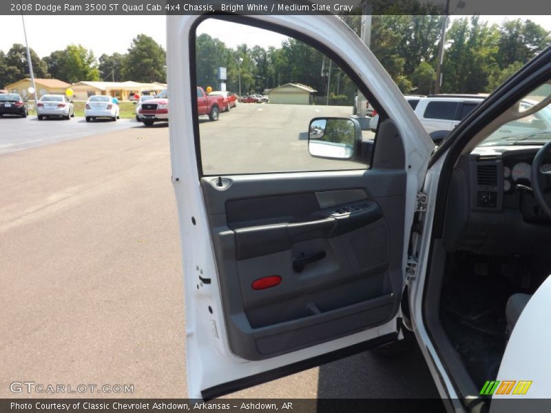 Bright White / Medium Slate Gray 2008 Dodge Ram 3500 ST Quad Cab 4x4 Chassis