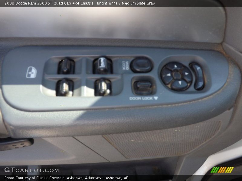 Bright White / Medium Slate Gray 2008 Dodge Ram 3500 ST Quad Cab 4x4 Chassis