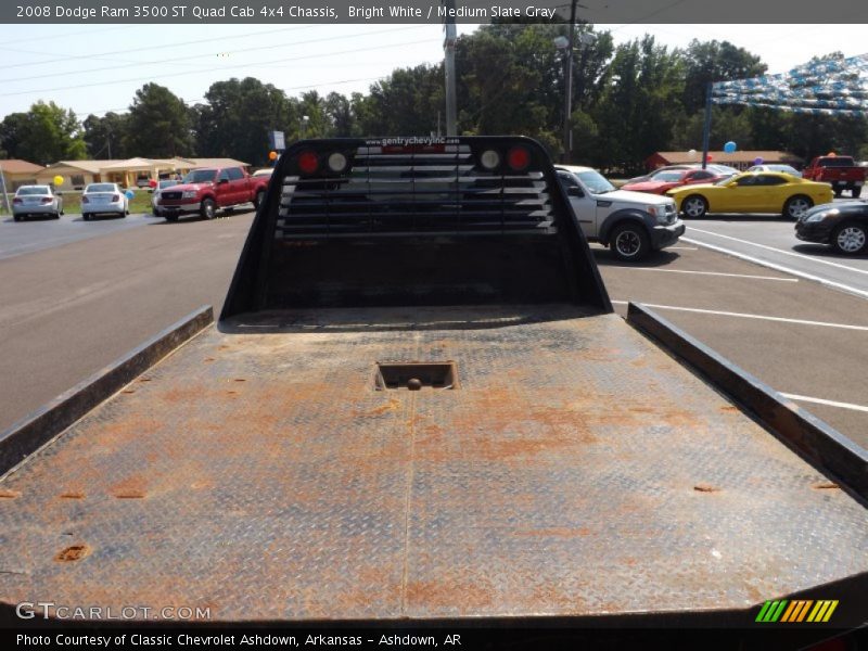 Bright White / Medium Slate Gray 2008 Dodge Ram 3500 ST Quad Cab 4x4 Chassis
