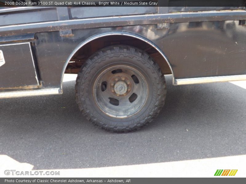 Bright White / Medium Slate Gray 2008 Dodge Ram 3500 ST Quad Cab 4x4 Chassis